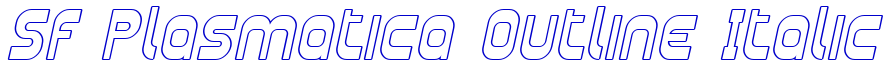 SF Plasmatica Outline Italic الخط